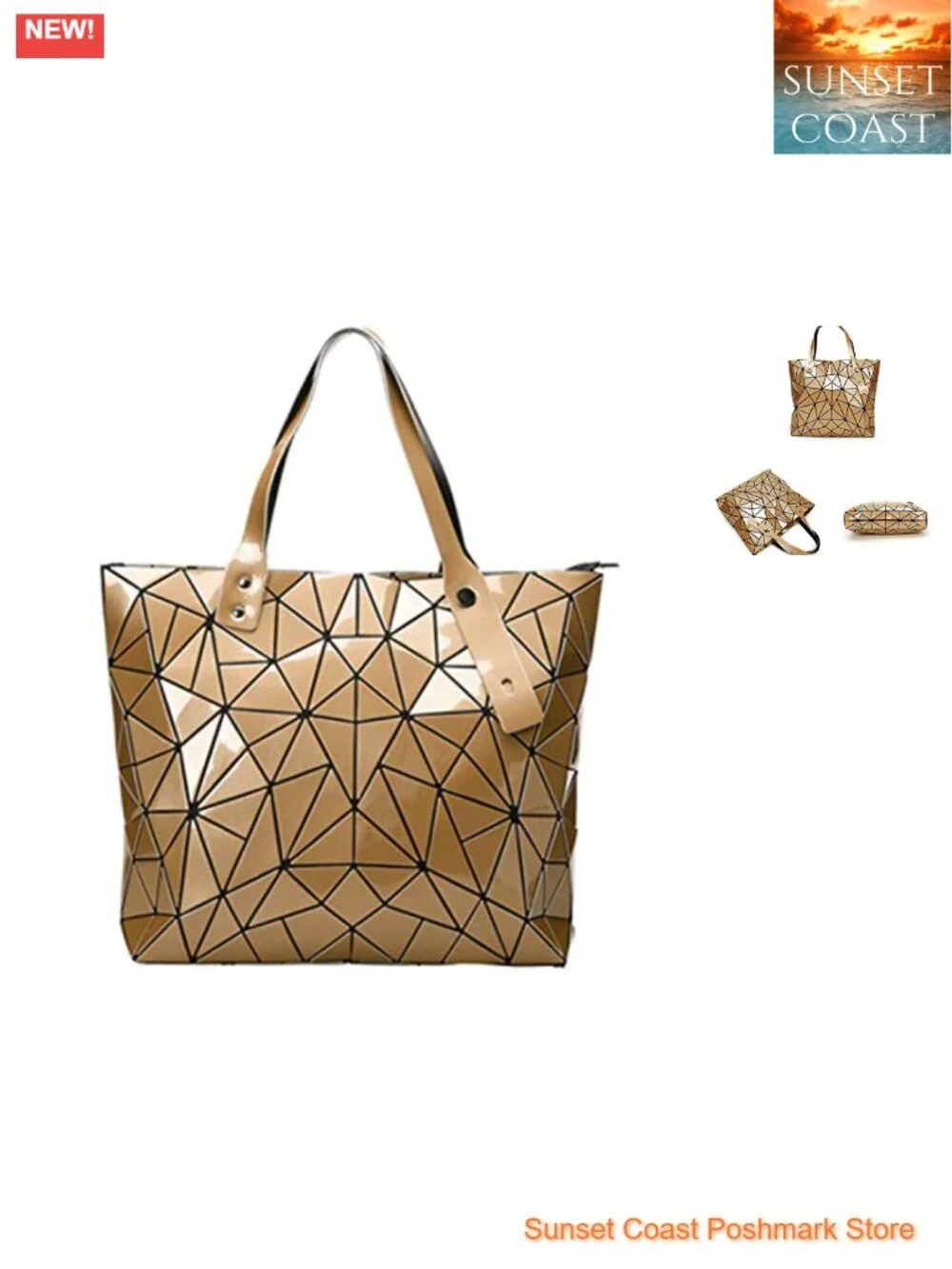 Holographic Laser Envelope Clutch Handbag Shoulder Bag Tote Faux Leather